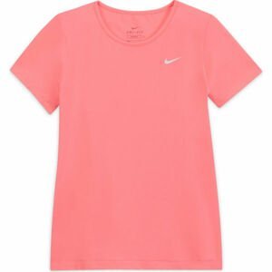 Nike NP SS TOP G Dívčí tričko, Lososová,Bílá, velikost