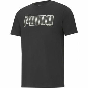 Puma ATHLETICS TEE BIG LOGO Pánské triko, Černá,Bílá, velikost