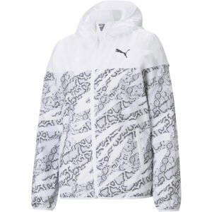 Puma ESSENTIALS AOP WINDBREAKER Bílá S - Dámská bunda