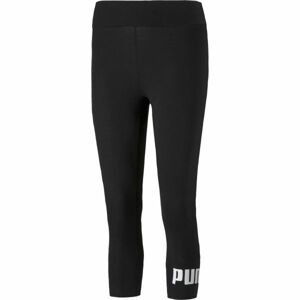 Puma ESS 3/4 LOGO LEGGINGS Dámské 3/4 legíny, Černá,Bílá, velikost