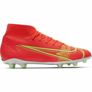 Nike MERCURIAL SUPERFLY 8 CLUB MG Pánské kopačky, Červená,Reflexní neon,Bílá, velikost 43