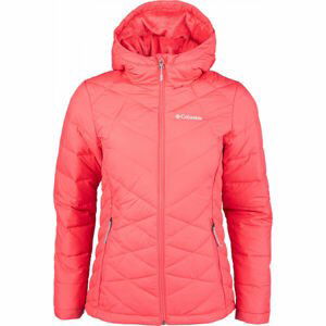 Columbia HEAVENLY HOODED JACKET Dámská zimní bunda, růžová, veľkosť XS