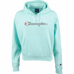 Champion HOODED SWEATSHIRT Dámská mikina, Tyrkysová,Bílá, velikost M