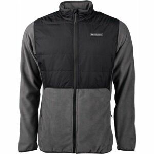 Columbia BASIN BUTTE FLEECE FULL ZIP Pánská hybridní bunda, Tmavě šedá,Černá,Bílá, velikost