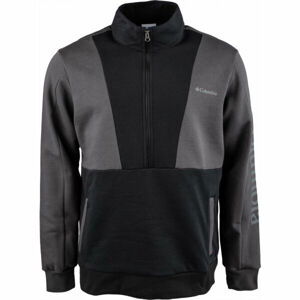 Columbia M LOGO COLORBLOCK HALF ZIP Pánská mikina, černá, velikost L