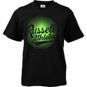 Russell Athletic TRIKO DĚTSKÉ NEON Dětské tričko, Černá,Zelená, velikost 152