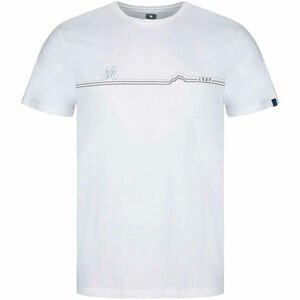 Loap ALIX Pánské triko, Bílá,Tmavě modrá, velikost XL