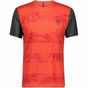 Scott TRAIL FLOW Cyklistické triko, Červená,Černá, velikost XL
