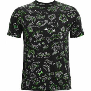 Under Armour RUN UR FACE OFF PRINT SS  S - Pánské triko