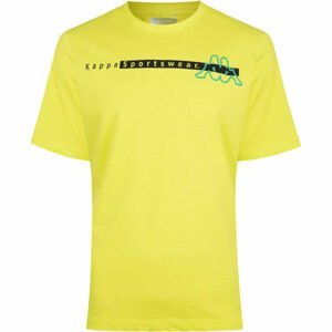 Kappa LOGO CHARTEL Pánské triko, Světle zelená,Žlutá, velikost L