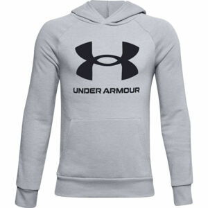 Under Armour RIVAL FLEECE HOODIE Chlapecká mikina, šedá, velikost L