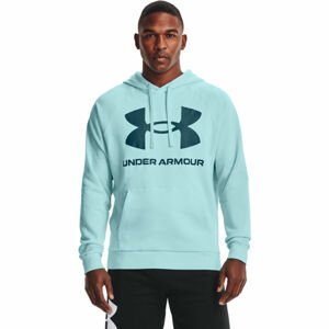 Under Armour RIVAL FLEECE BIG LOGO HD Tyrkysová L - Pánská mikina