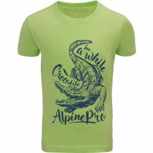 ALPINE PRO SHANTO Chlapecké triko, Zelená,Tmavě modrá, velikost