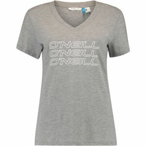 O'Neill LW TRIPLE STACK V-NECK T-SHIR Dámské tričko, Šedá,Bílá, velikost S