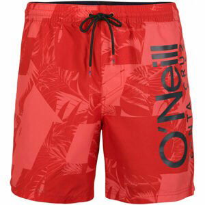 O'Neill PM CALI FLORAL 2 SHORTS Pánské kraťasy do vody, červená, velikost M