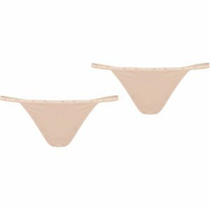 Calvin Klein THONG 2PK Dámské kalhotky, béžová, veľkosť M