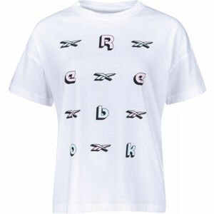 Reebok TRAINING ESSENTIALS GRAPHIC TEE-LOGO Dámské triko, Bílá,Mix, velikost XL