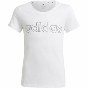 adidas LIN TEE Dívčí tričko, bílá, velikost 140