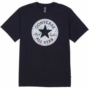 Converse SPLATTER PAINT CHUCK PATCH SHORT SLEEVE TEE Pánské tričko, Černá,Bílá, velikost