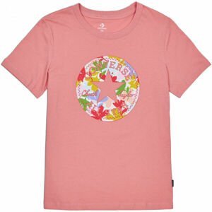 Converse FLOWER VIBES CHUCK PATCH CLASSIC TEE Dámské tričko, růžová, velikost L