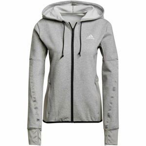 adidas HOODED TRACK TOP Dámská mikina, šedá, velikost S