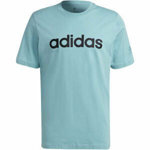 adidas LIN SJ T Pánské tričko, Světle zelená,Černá, velikost