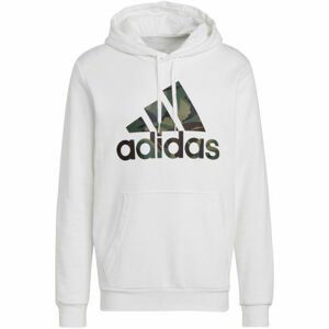 adidas CAMO HOODIE Pánská mikina, bílá, velikost XXL