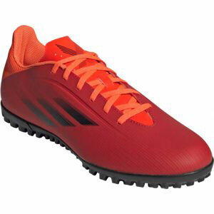 adidas X SPEEDFLOW.4 TF Pánské turfy, Červená,Oranžová,Černá, velikost 42
