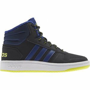 adidas HOOPS MID 2.0 K Dětské zateplené tenisky, černá, veľkosť 37 1/3