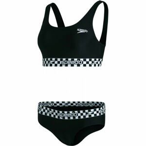 Speedo SOLID U-BACK 2 PIECE Dámské plavky, černá, veľkosť 38