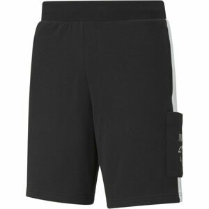 Puma REBEL SHORTD 9 TR Pánské kraťasy, černá, velikost XXL