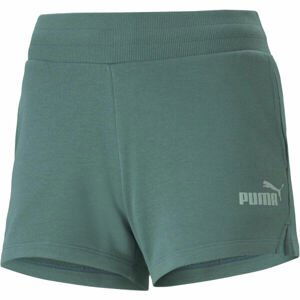 Puma ESS 4 SWEAT SHORTS Dámské šortky, Zelená, velikost S