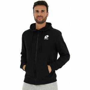 Lotto SMART II FULL-ZIP HOODIE Pánská mikina, černá, veľkosť XXL