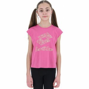 Lotto SMART G III TEE JS Dívčí tričko, Růžová,Zlatá, velikost S