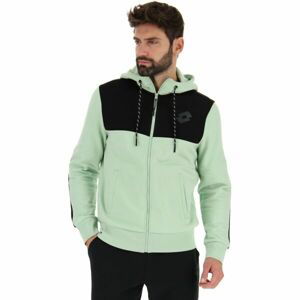 Lotto DINAMICO V FULL-ZIP HOODIE Pánská mikina, světle zelená, velikost