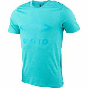 Umbro LARGE COTTON LOGO TEE Pánské triko, Tyrkysová,Modrá, velikost XXL