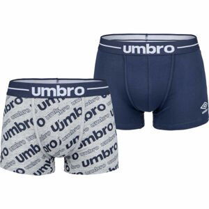 Umbro BOXER SHORT 2PACK Pánské boxerky, Tmavě modrá,Šedá,Bílá, velikost