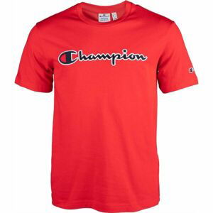 Champion CREWNECK T-SHIRT Pánské tričko, Červená,Černá, velikost XXL