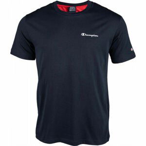 Champion CREWNECK T-SHIRT Pánské tričko, Tmavě modrá,Bílá, velikost XL