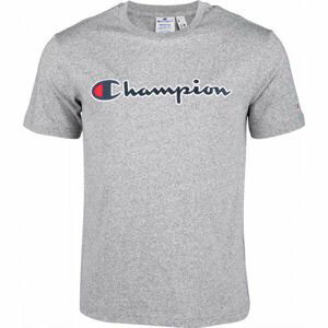 Champion CREWNECK T-SHIRT Pánské tričko, Šedá,Tmavě modrá, velikost