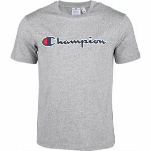 Champion CREWNECK T-SHIRT Pánské tričko, Šedá,Tmavě modrá, velikost