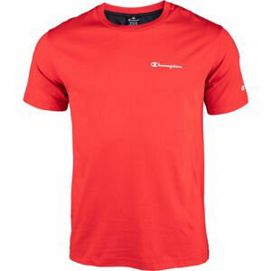 Champion CREWNECK T-SHIRT Pánské tričko, Červená,Bílá, velikost XL