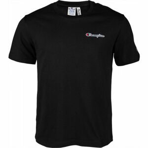Champion CREWNECK T-SHIRT Pánské tričko, Černá,Bílá, velikost XL
