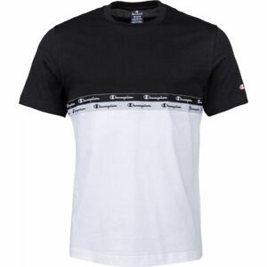 Champion CREWNECK T-SHIRT Pánské tričko, Bílá,Černá, velikost XL