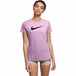 Nike DRY TEE DFC CREW Dámské tréninkové tričko, Fialová,Černá, velikost