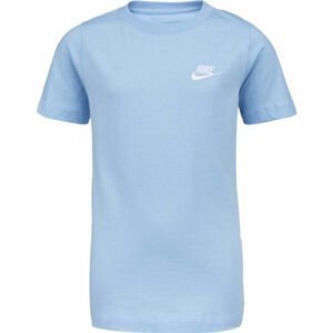 Nike NSW TEE EMB FUTURA B Chlapecké tričko, Světle modrá,Bílá, velikost L