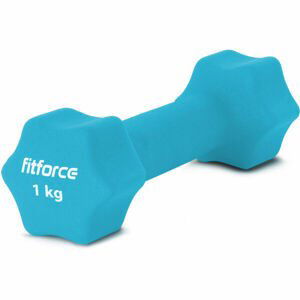 Fitforce JEDNORUČNÍ ČINKA 1KG Jednoruční činka, Tyrkysová,Bílá, velikost