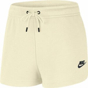 Nike NSW ESSNTL SHORT FT W Dámské sportovní šortky, Žlutá,Černá, velikost S