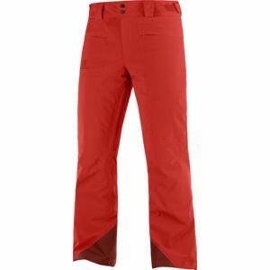 Salomon BRILLIANT PANT M Pánské lyžařské kalhoty, červená, veľkosť S