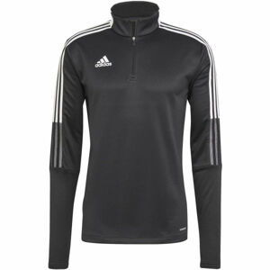 adidas TIRO21 WARM TOP Pánská fotbalová mikina, černá, velikost XXL